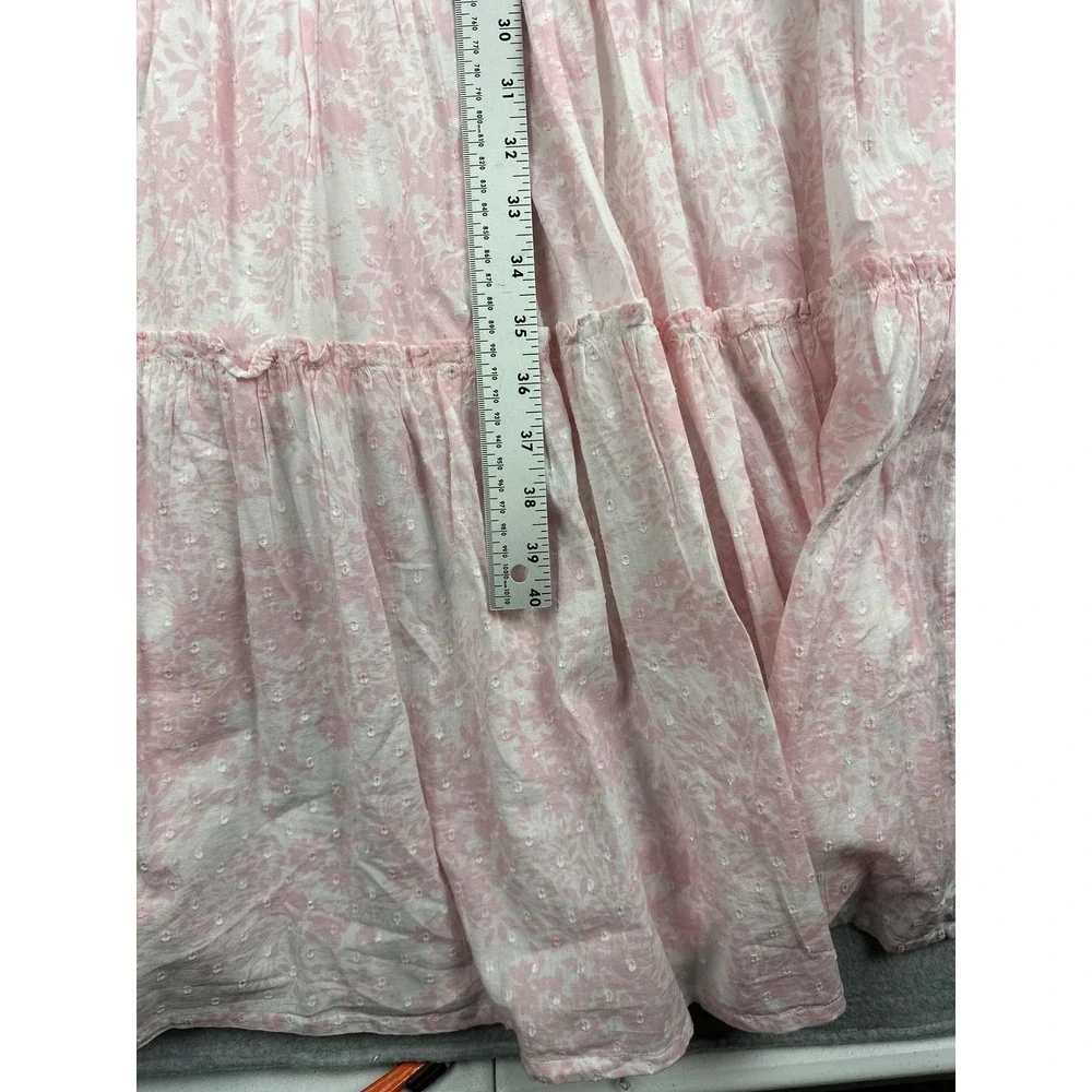 Crown & Ivy Dress Womens Medium Pink Floral Smocked Tiered Maxi Sundress NWT - Picture 6 of 11